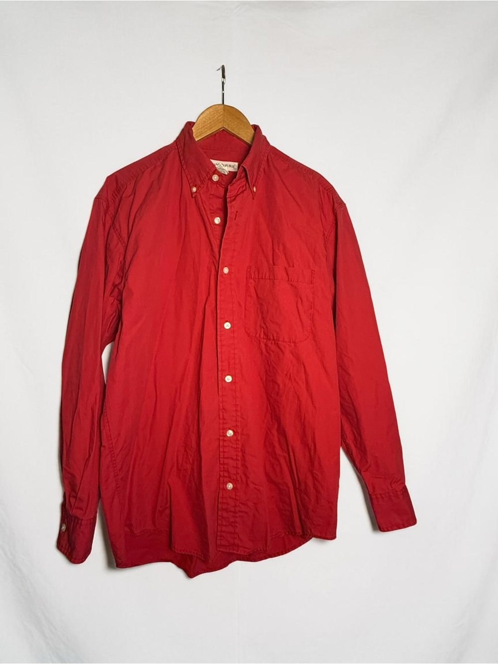 Banana Republic Men's Button-Down Shirt in Red - Picture 3 of 7